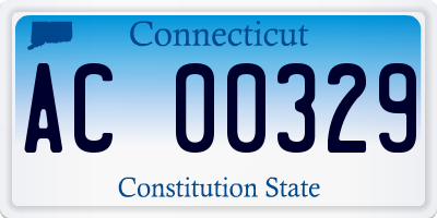 CT license plate AC00329