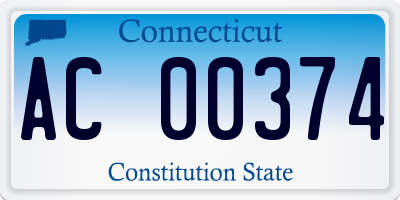 CT license plate AC00374