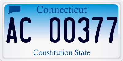 CT license plate AC00377