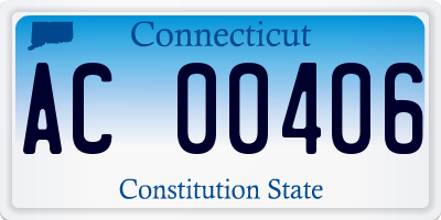 CT license plate AC00406