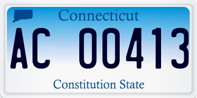 CT license plate AC00413