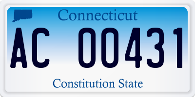 CT license plate AC00431