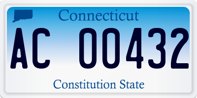 CT license plate AC00432