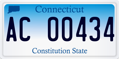 CT license plate AC00434