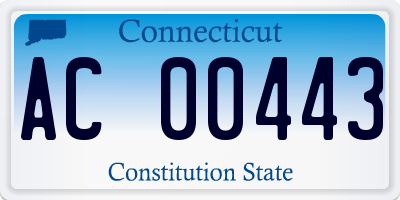 CT license plate AC00443