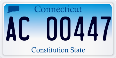 CT license plate AC00447