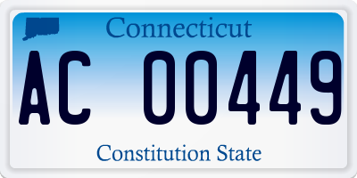CT license plate AC00449