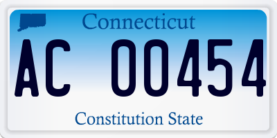 CT license plate AC00454