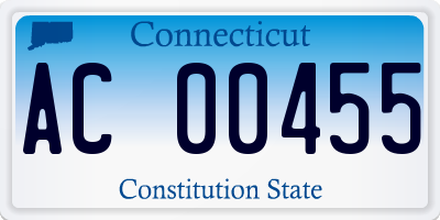 CT license plate AC00455