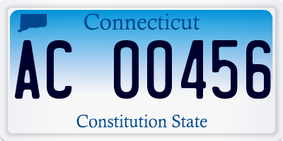 CT license plate AC00456