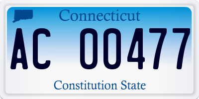 CT license plate AC00477