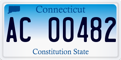 CT license plate AC00482