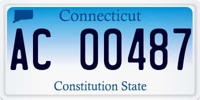 CT license plate AC00487