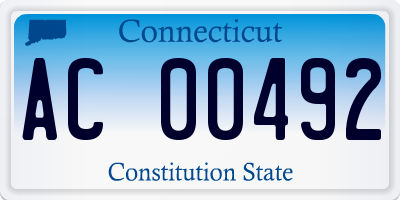 CT license plate AC00492