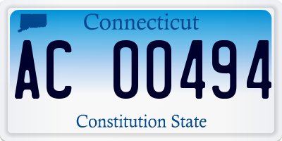 CT license plate AC00494