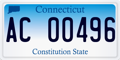 CT license plate AC00496