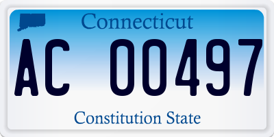 CT license plate AC00497