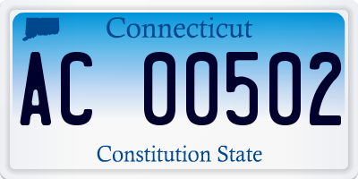 CT license plate AC00502