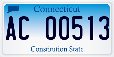 CT license plate AC00513