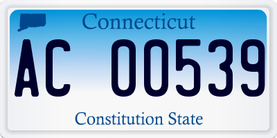 CT license plate AC00539