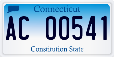 CT license plate AC00541