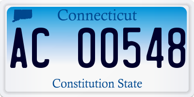 CT license plate AC00548