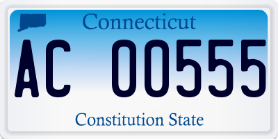 CT license plate AC00555