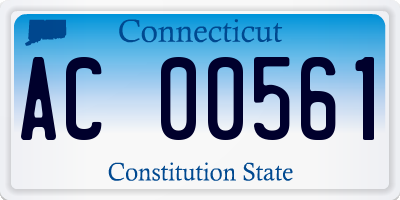 CT license plate AC00561