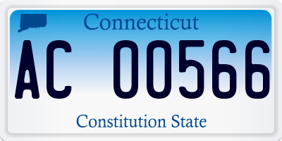CT license plate AC00566