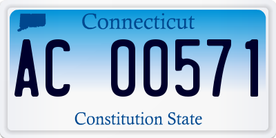 CT license plate AC00571