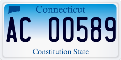 CT license plate AC00589