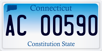 CT license plate AC00590