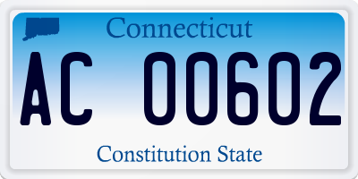 CT license plate AC00602