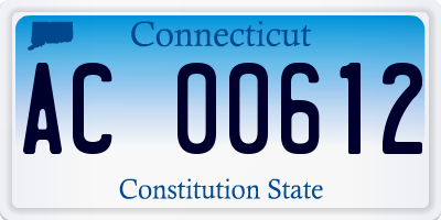 CT license plate AC00612