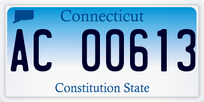 CT license plate AC00613