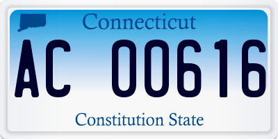 CT license plate AC00616