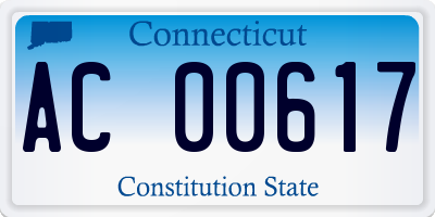 CT license plate AC00617