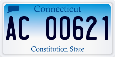 CT license plate AC00621