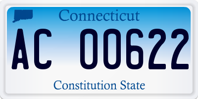 CT license plate AC00622