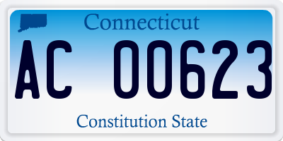 CT license plate AC00623