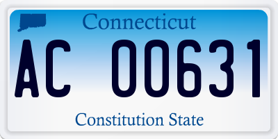 CT license plate AC00631