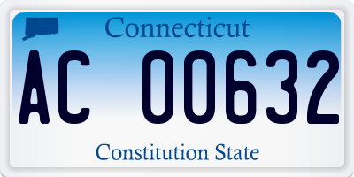 CT license plate AC00632