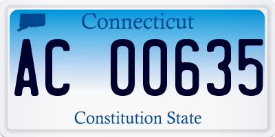 CT license plate AC00635