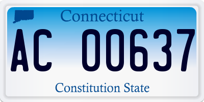 CT license plate AC00637