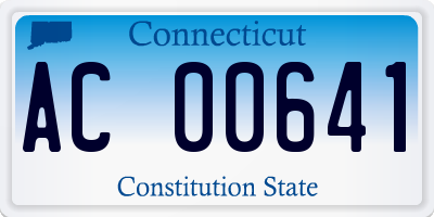 CT license plate AC00641