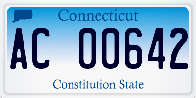 CT license plate AC00642