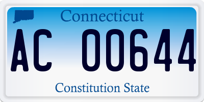 CT license plate AC00644