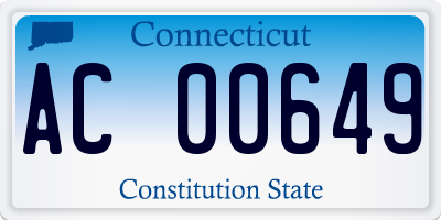 CT license plate AC00649