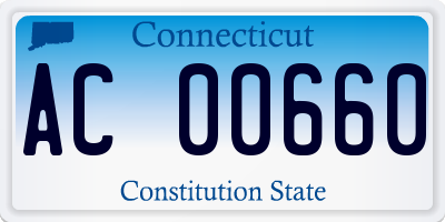 CT license plate AC00660