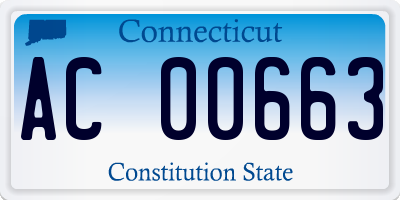 CT license plate AC00663